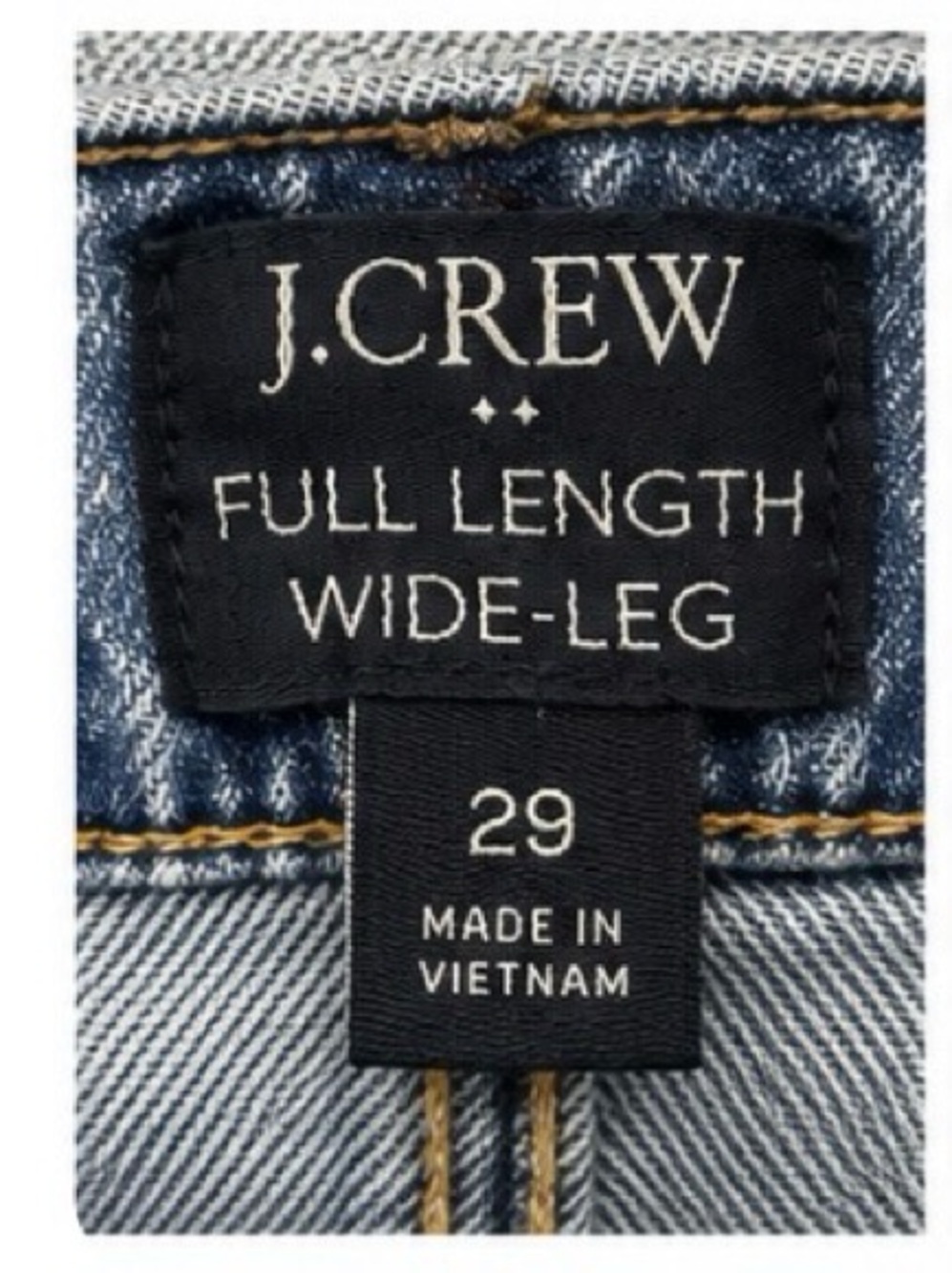 J.Crew Full Length Wide Leg Jeans Size 29 High Rise Button Fly Medium Wash - Picture 5 of 7